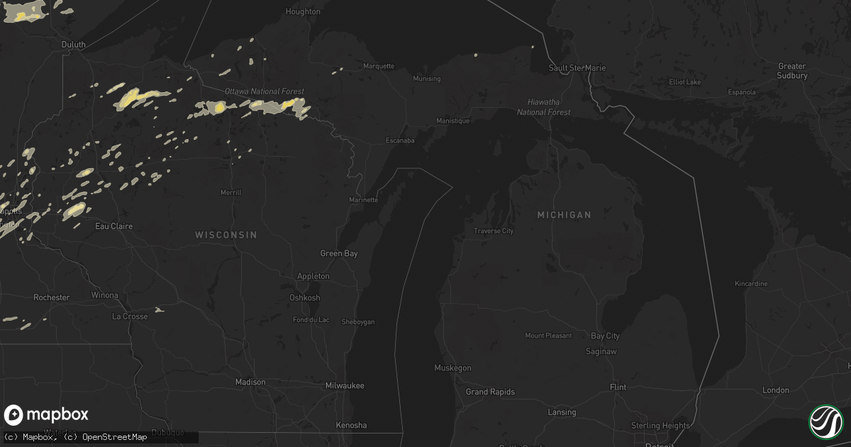 Hail map in Michigan on September 5, 2016