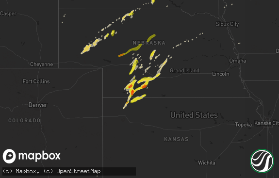 Hail map preview on 09-05-2016