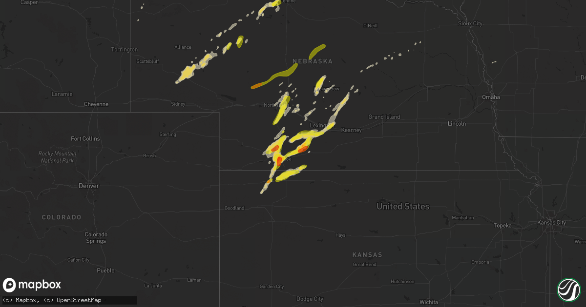 Hail map on September 5, 2016