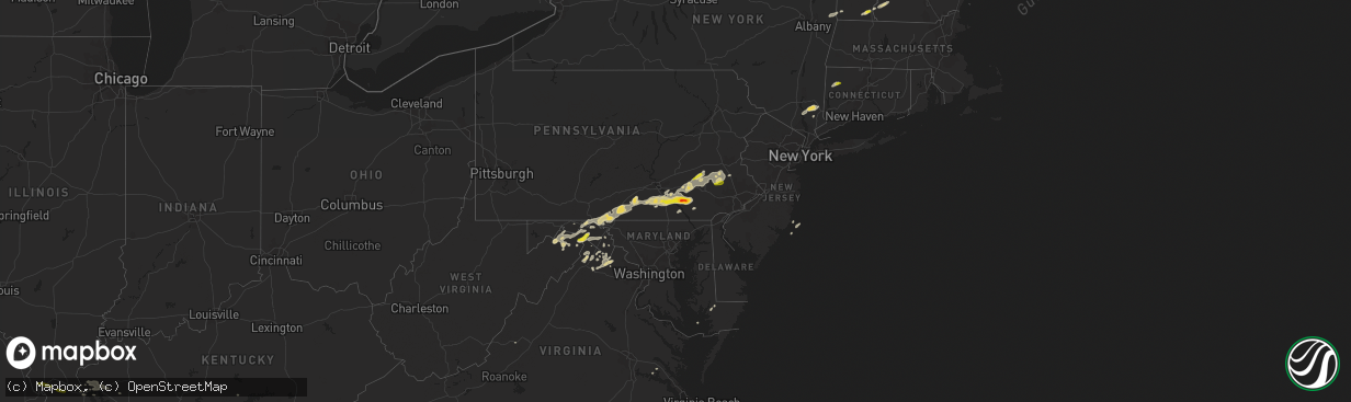 Hail map on September 5, 2017