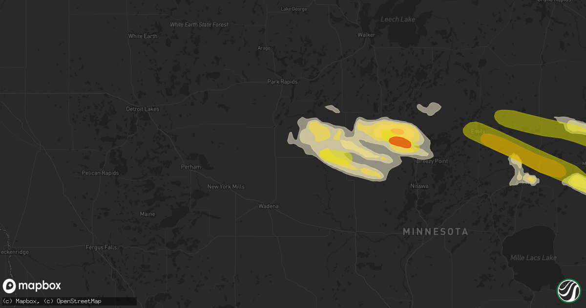 Hail map in Sebeka, MN on September 5, 2019