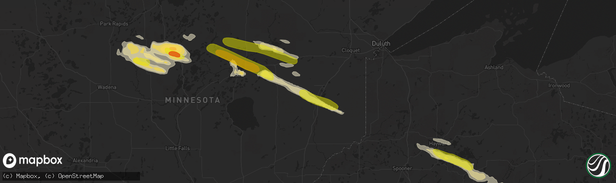 Hail map in Sturgeon Lake, MN on September 5, 2019