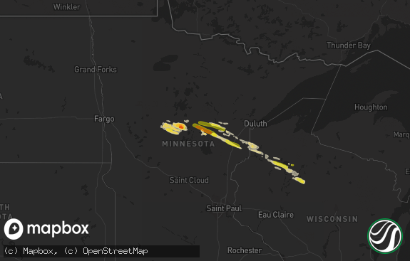 Hail map preview on 09-05-2019