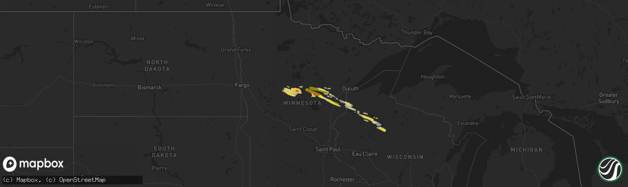 Hail map on September 5, 2019