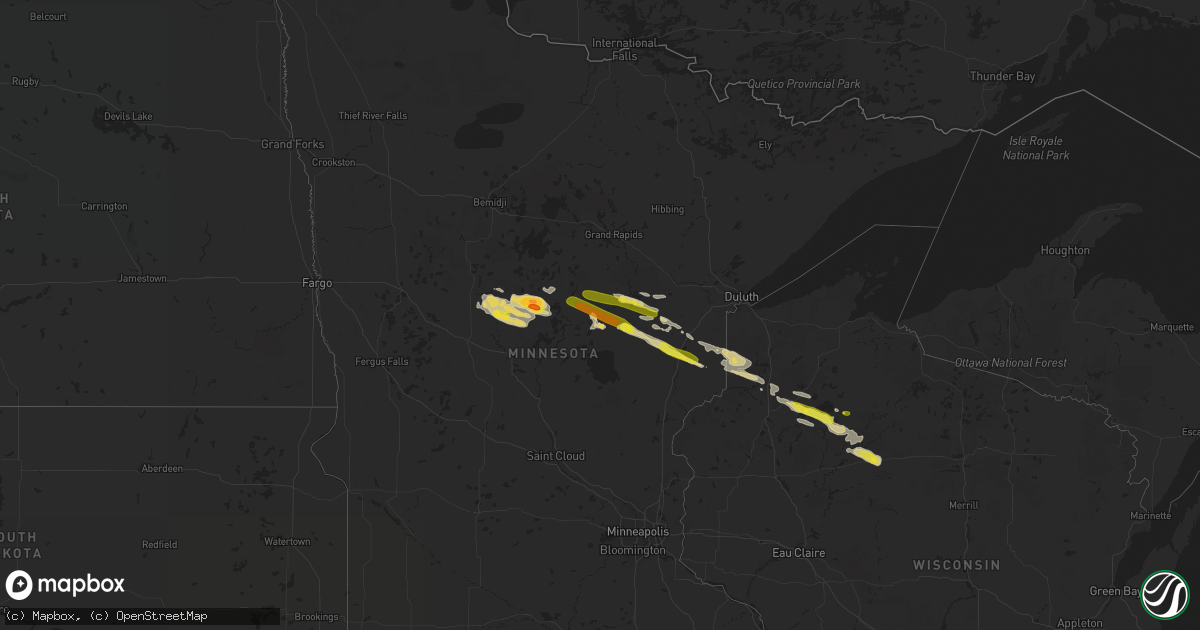 Hail map on September 5, 2019