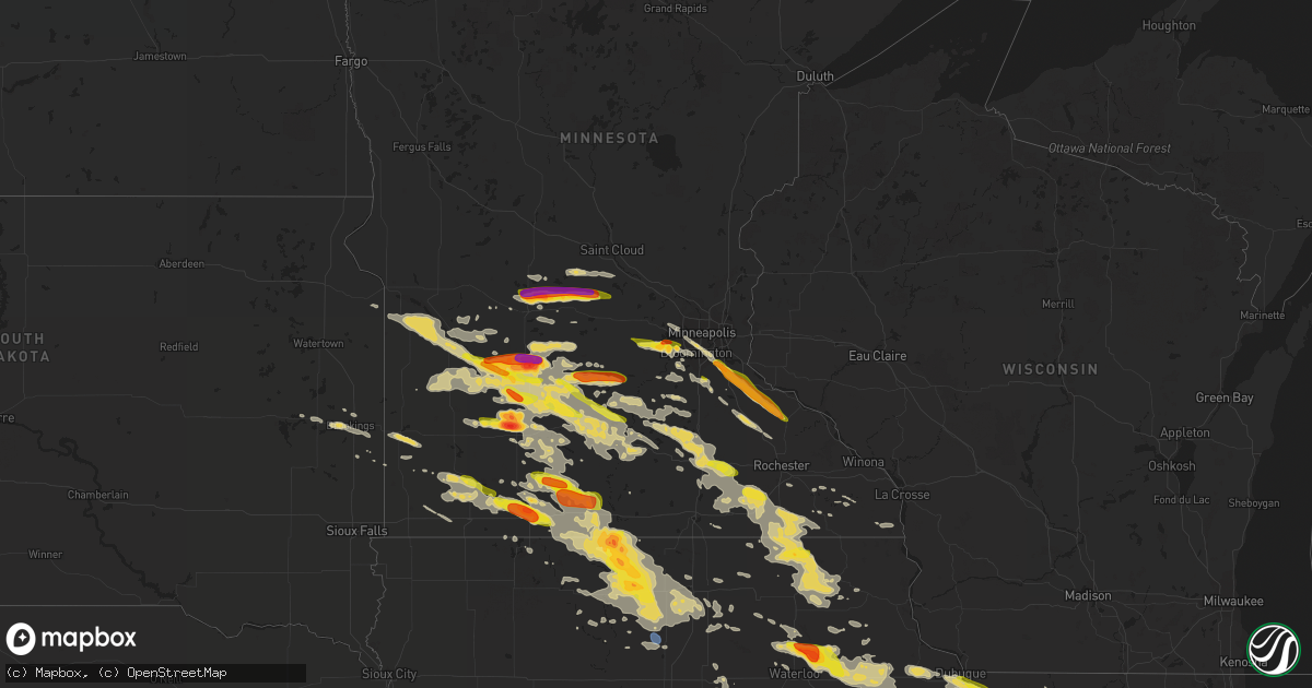 Hail map on September 5, 2020
