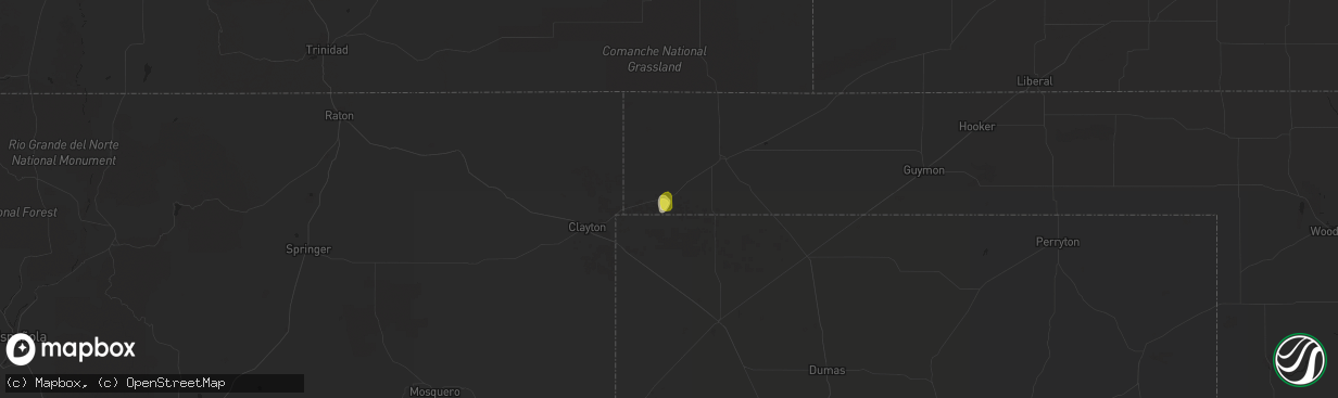 Hail map in Felt, OK on September 5, 2021