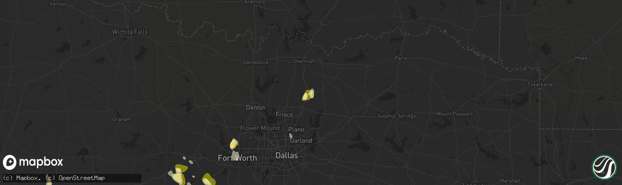 Hail map in Anna, TX on September 5, 2022