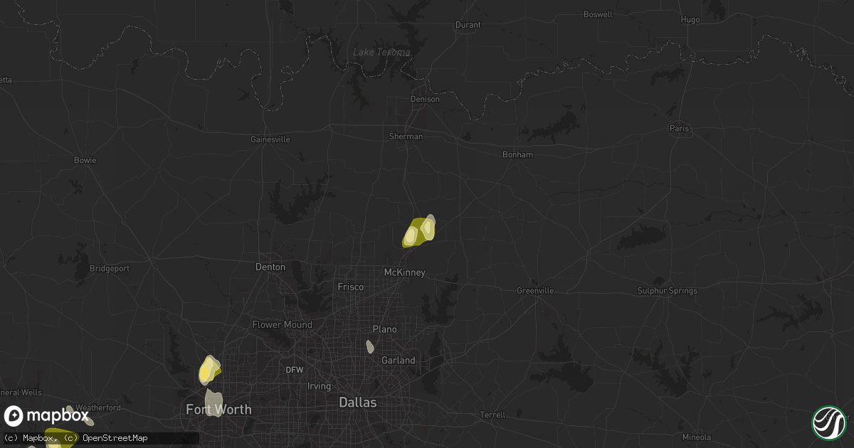 Hail map in Anna, TX on September 5, 2022
