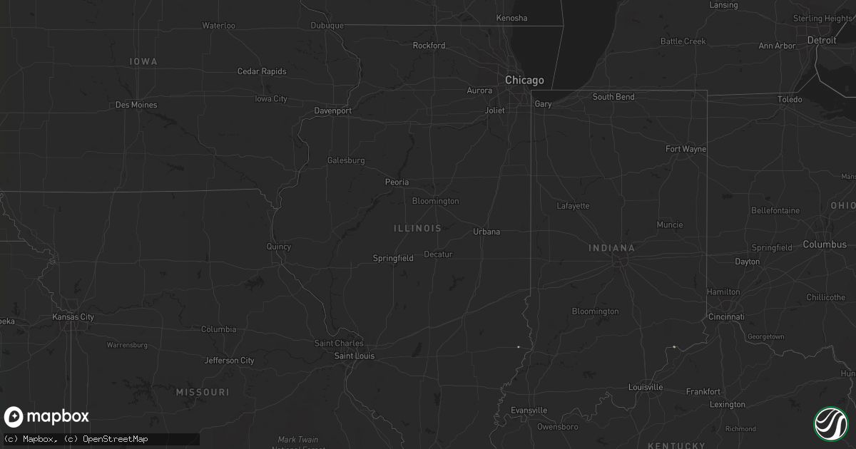 Hail map in Illinois on September 5, 2022