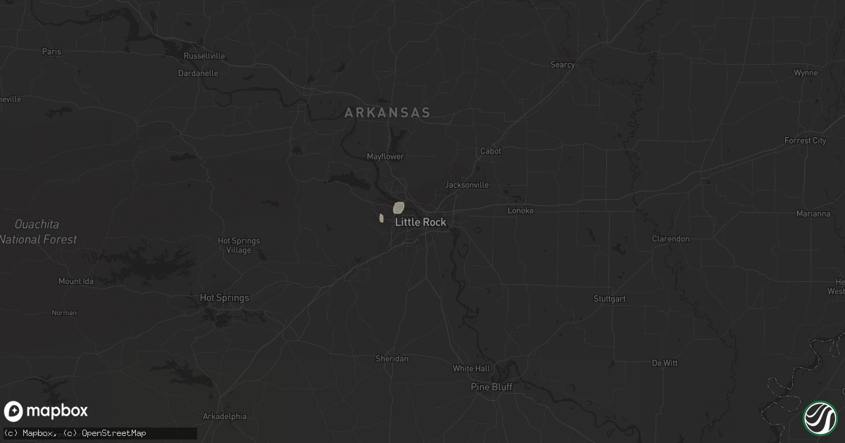 Hail map in Little Rock, AR on September 5, 2022