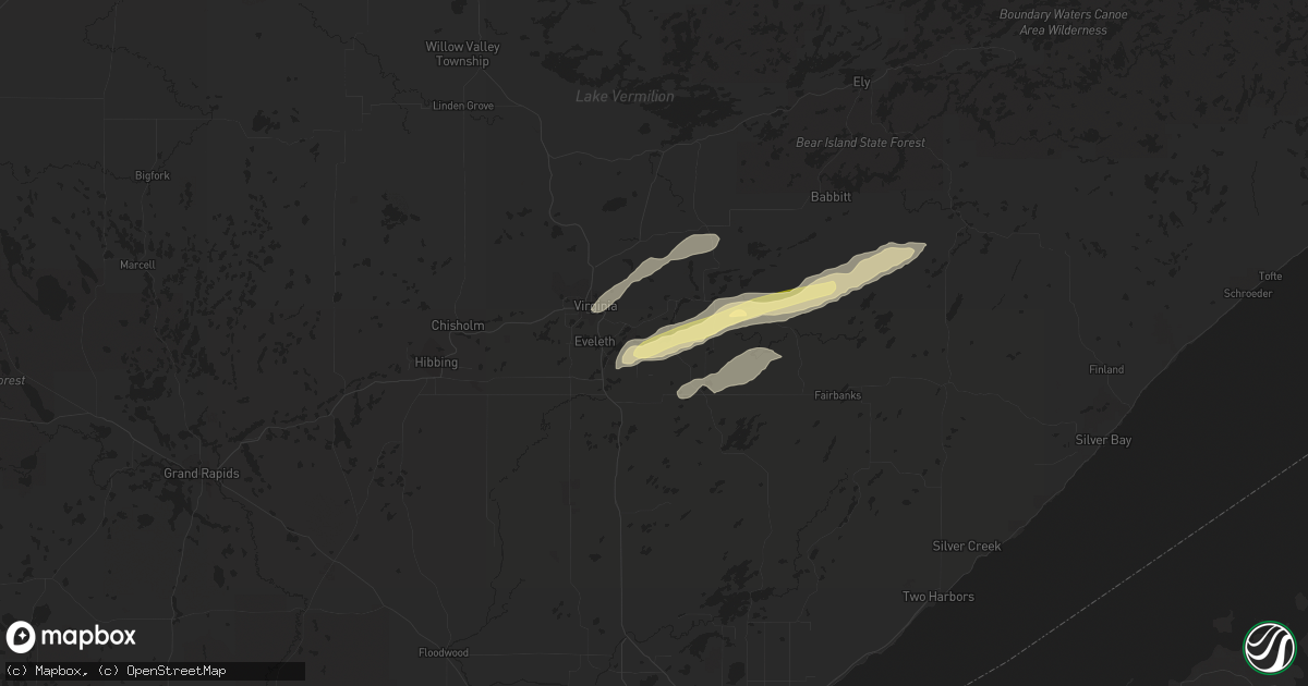 Hail map in Gilbert, MN on September 5, 2023