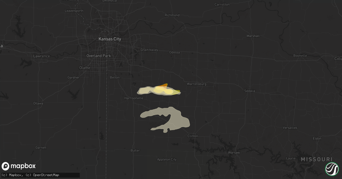 Hail map in Holden, MO on September 5, 2023
