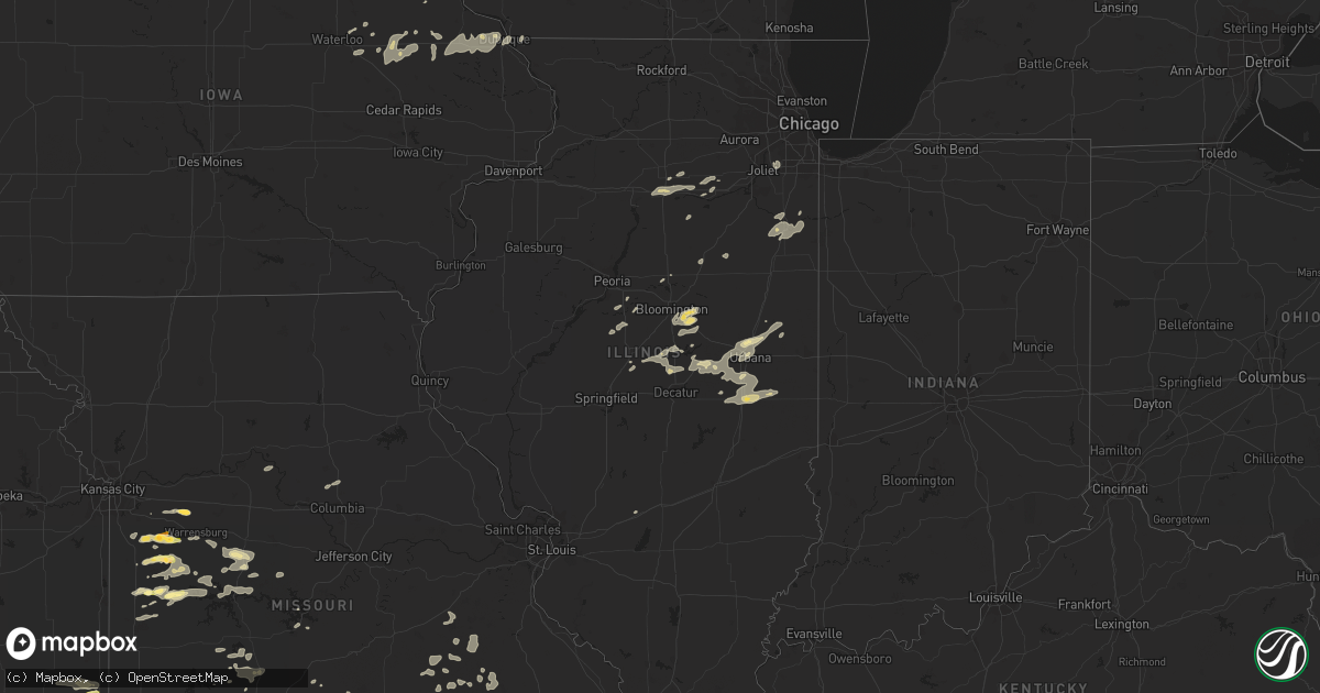 Hail map in Illinois on September 5, 2023