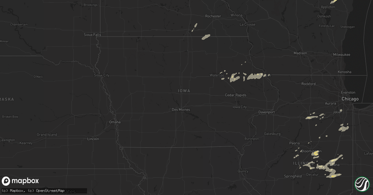 Hail map in Iowa on September 5, 2023