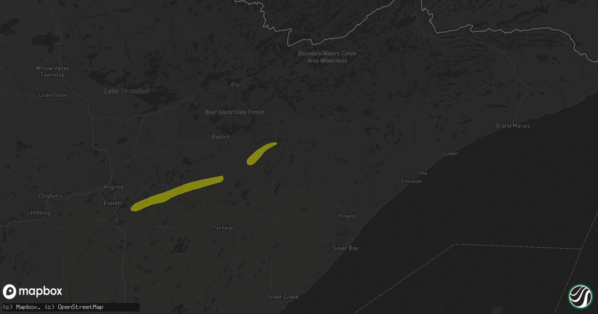 Hail map in Isabella, MN on September 5, 2023