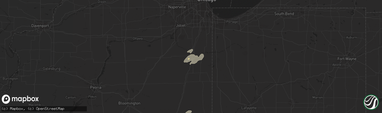 Hail map in Kankakee, IL on September 5, 2023