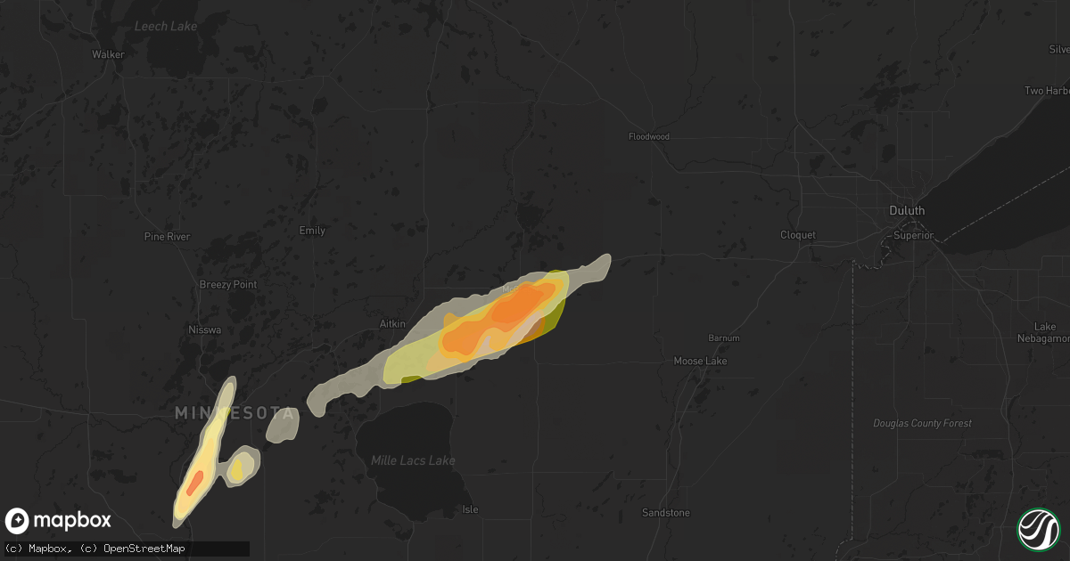 Hail map in Mcgregor, MN on September 5, 2023