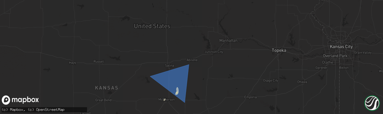 Hail map in Abilene, KS on September 5, 2024