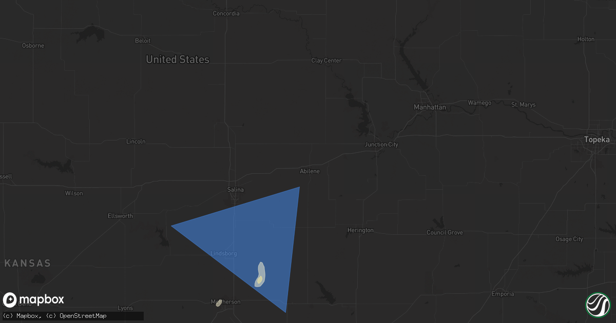 Hail map in Abilene, KS on September 5, 2024