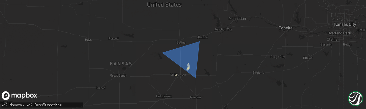 Hail map in Assaria, KS on September 5, 2024