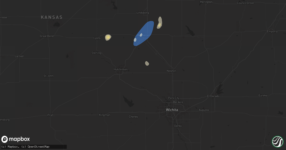 Hail map in Burrton, KS on September 5, 2024