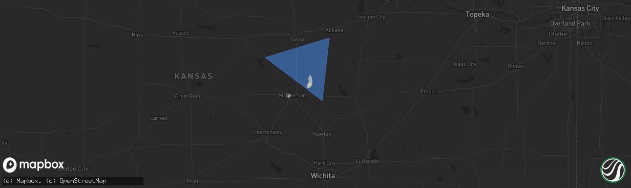 Hail map in Canton, KS on September 5, 2024