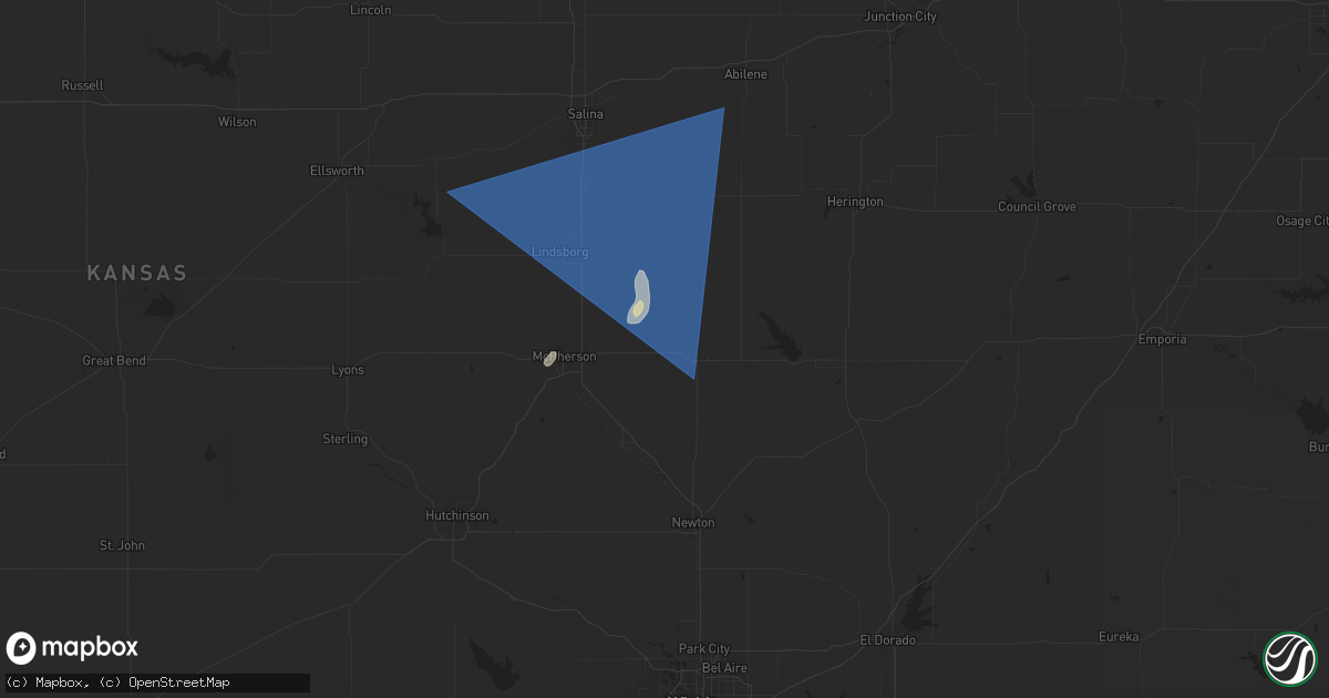 Hail map in Canton, KS on September 5, 2024
