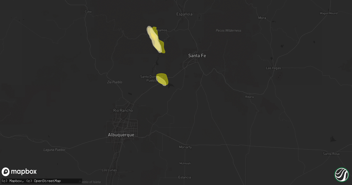 Hail map in Cerrillos, NM on September 5, 2024
