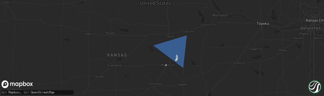 Hail map in Falun, KS on September 5, 2024