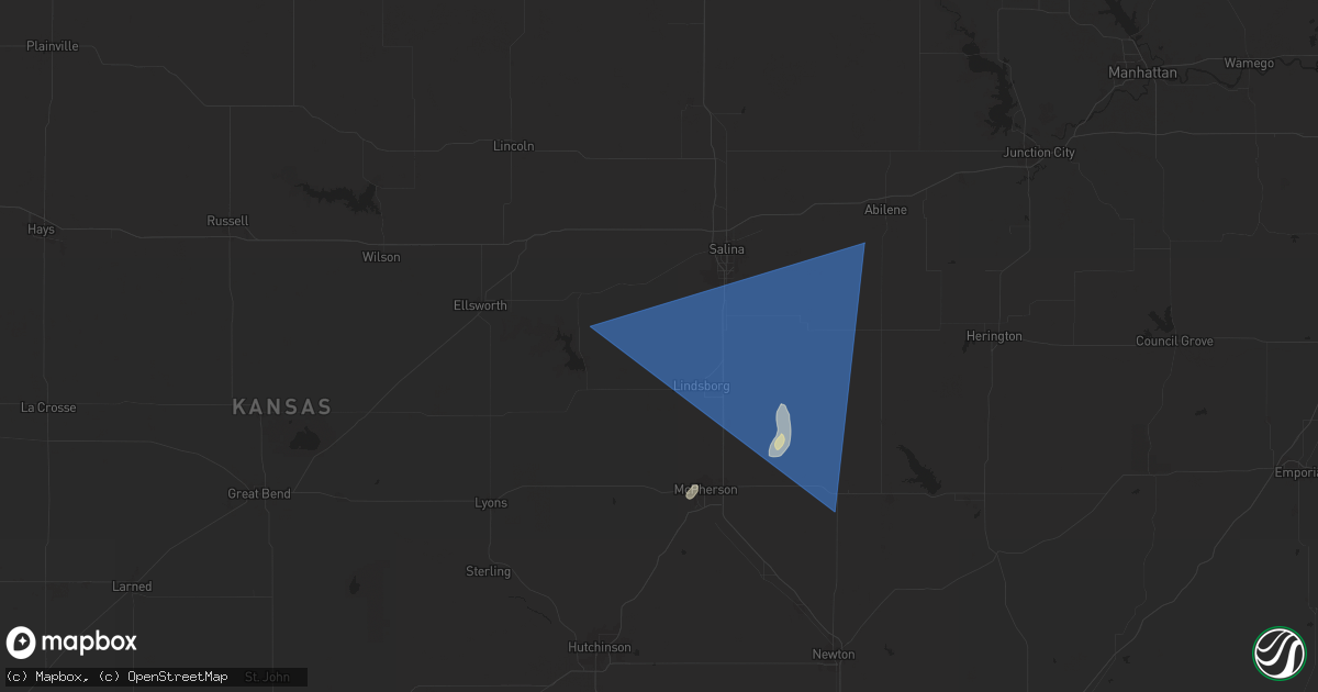 Hail map in Falun, KS on September 5, 2024