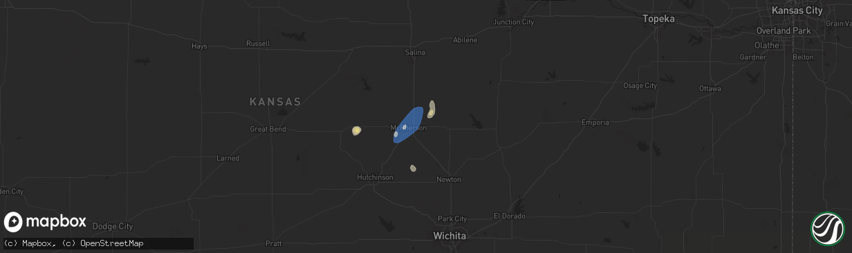 Hail map in Galva, KS on September 5, 2024