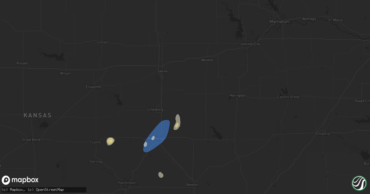 Hail map in Gypsum, KS on September 5, 2024
