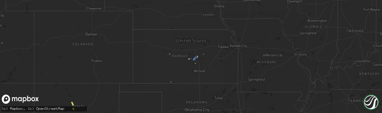 Hail map in Kansas on September 5, 2024