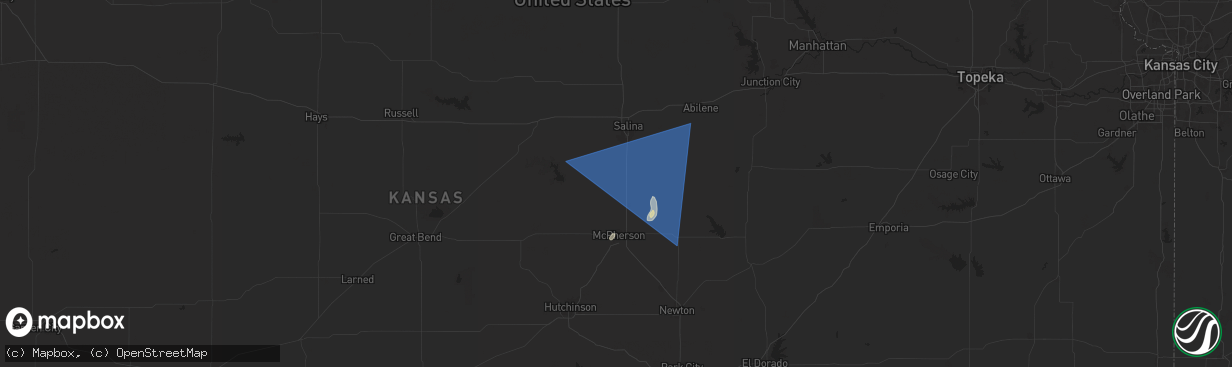 Hail map in Lindsborg, KS on September 5, 2024