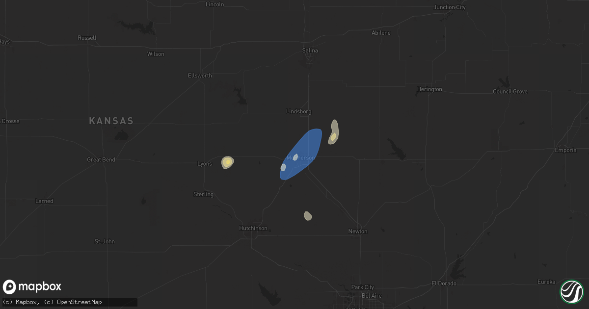 Hail map in Mcpherson, KS on September 5, 2024