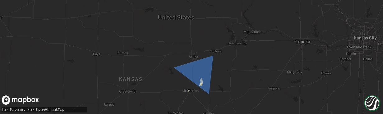 Hail map in Salina, KS on September 5, 2024