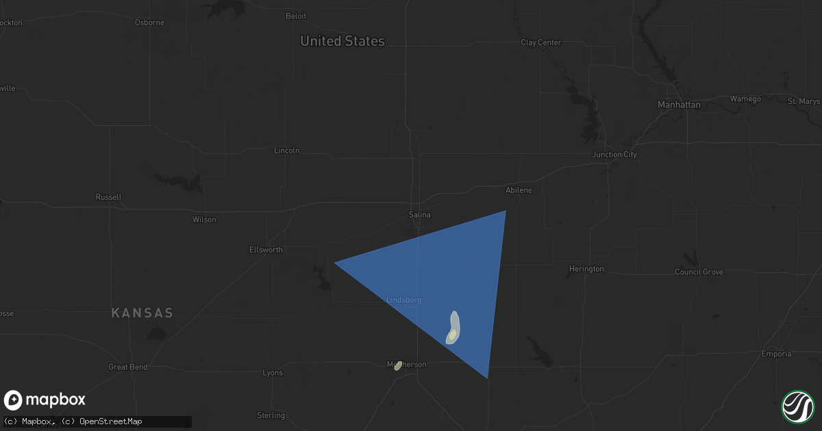 Hail map in Salina, KS on September 5, 2024