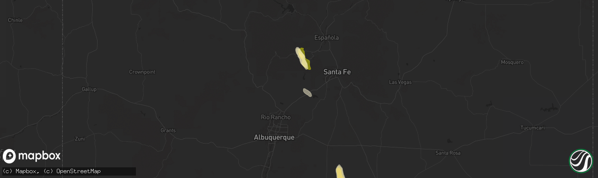 Hail map in Santo Domingo Pueblo, NM on September 5, 2024