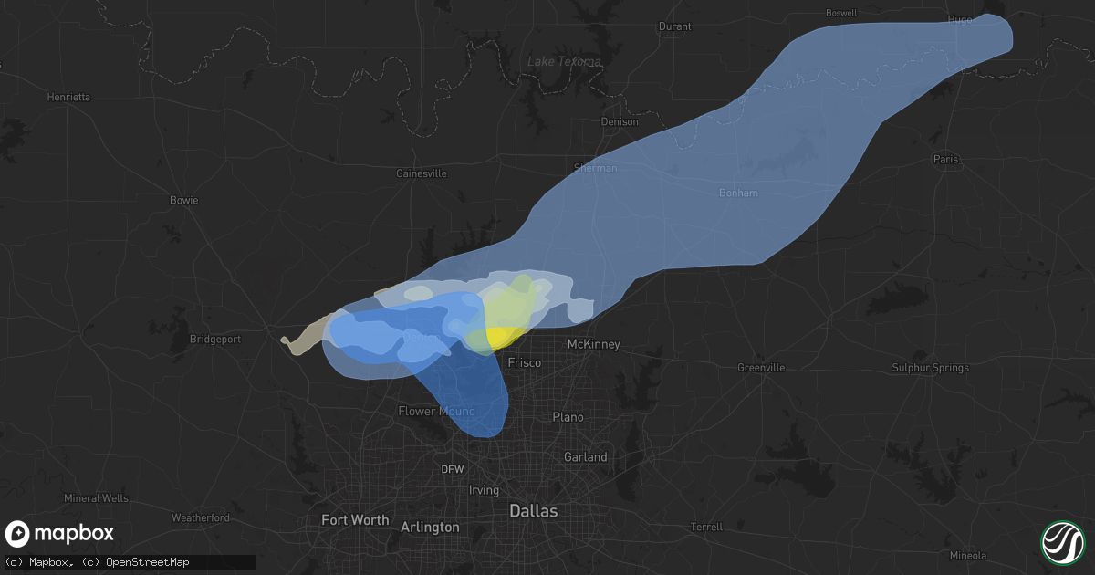 Hail map in Celina, TX on September 5, 2025