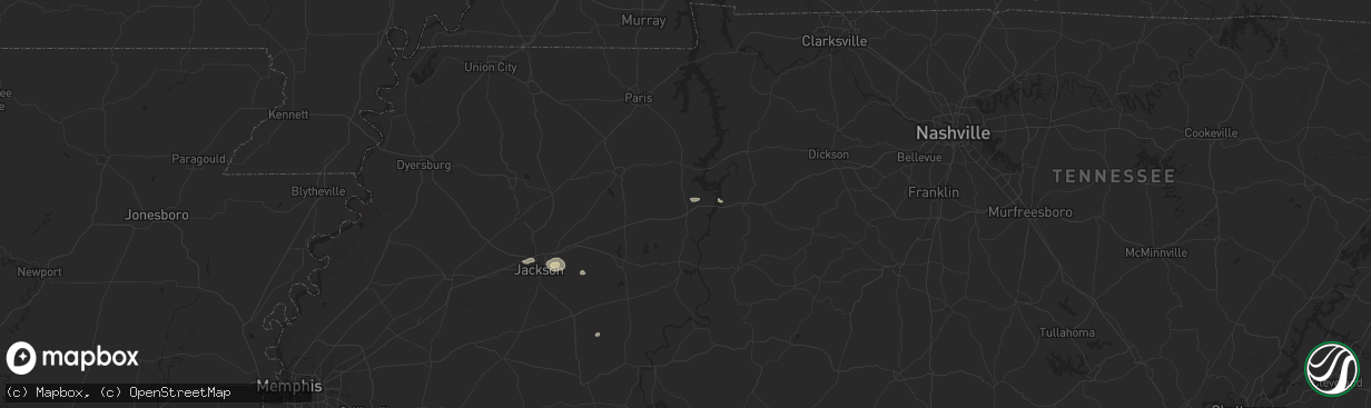 Hail map in Holladay, TN on September 5, 2025