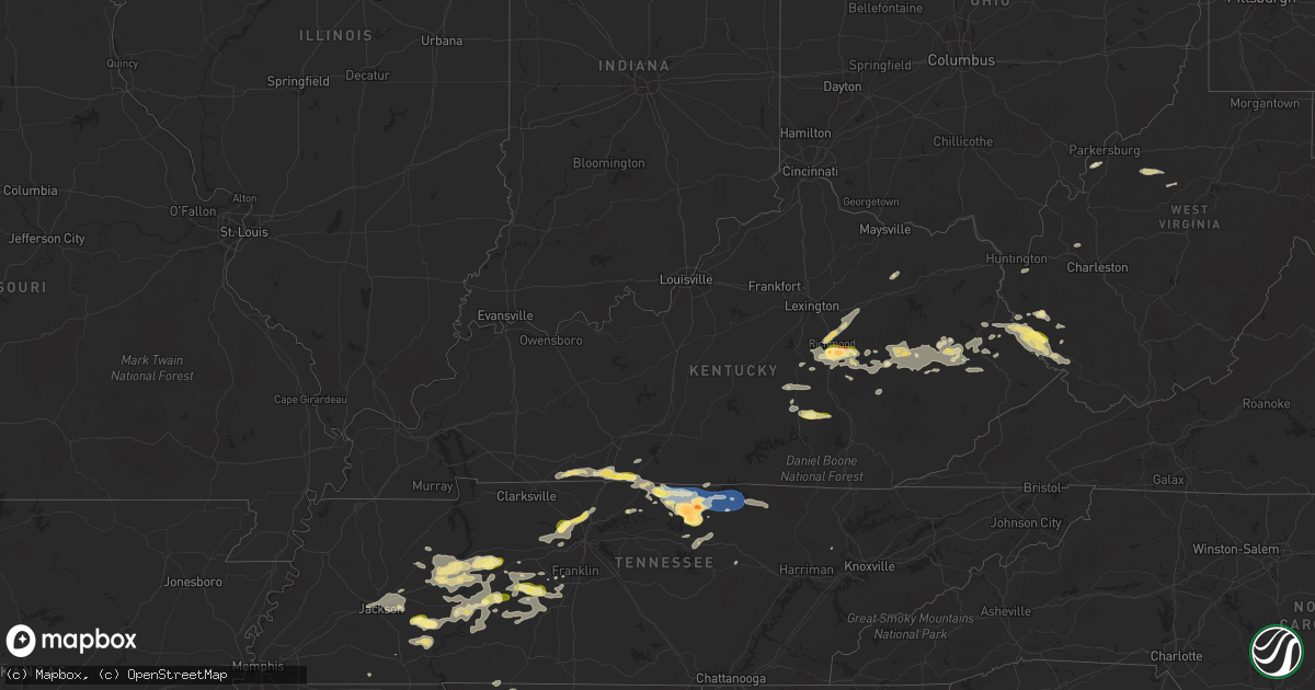 Hail map in Kentucky on September 5, 2025