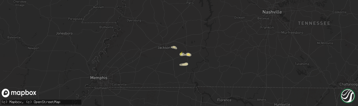 Hail map in Luray, TN on September 5, 2025
