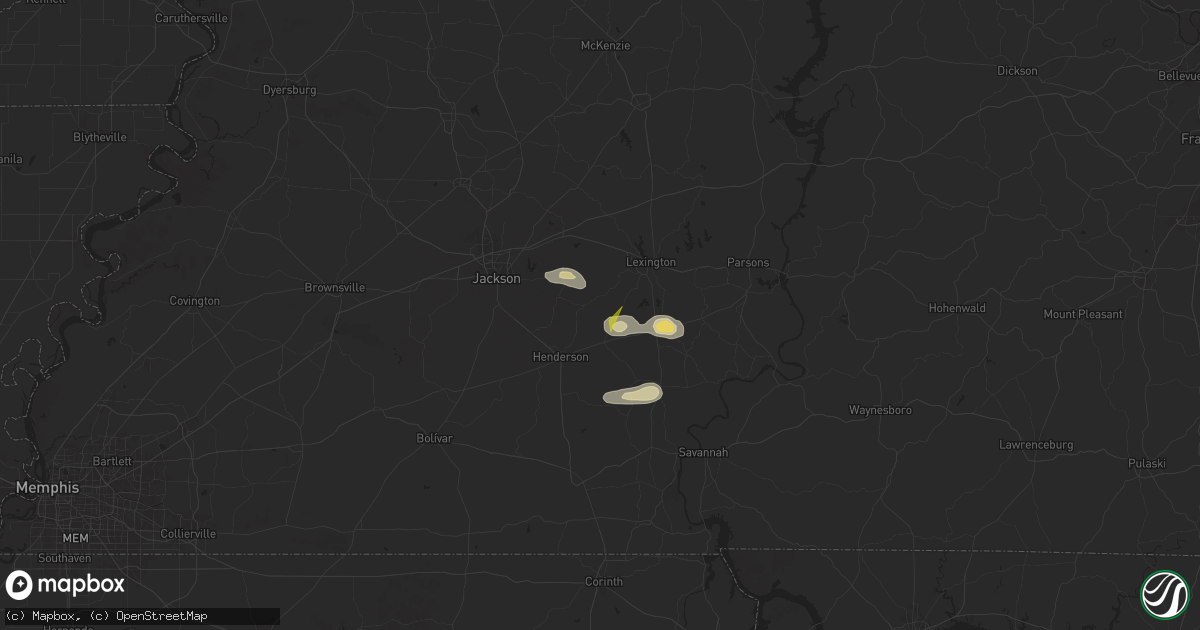 Hail map in Luray, TN on September 5, 2025