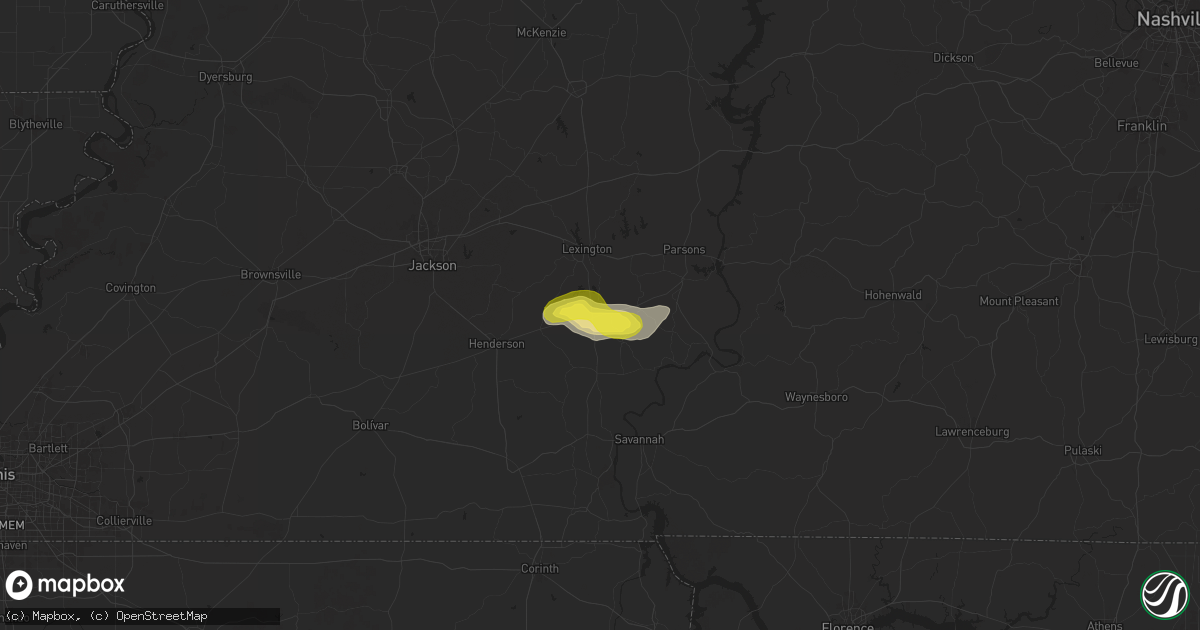 Hail map in Reagan, TN on September 5, 2025
