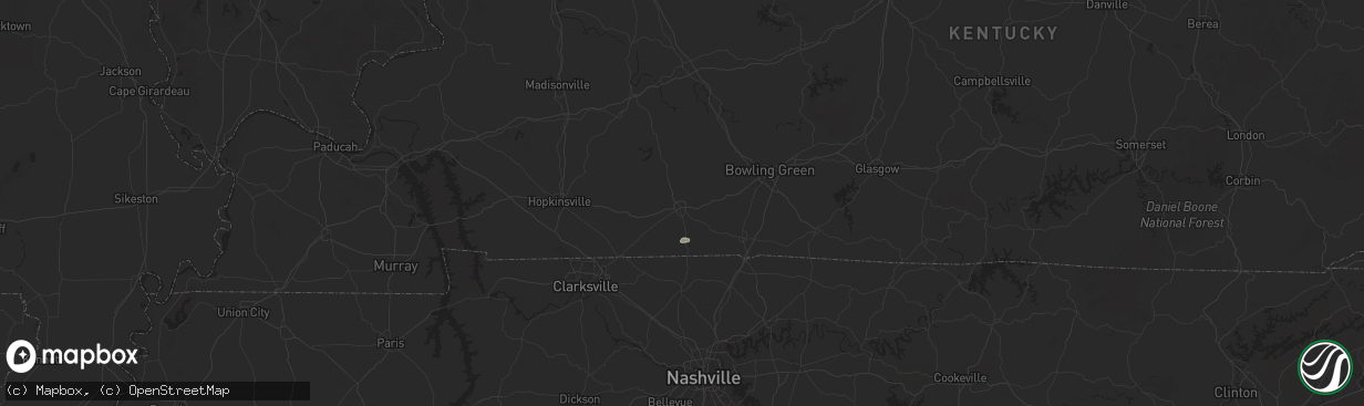 Hail map in Russellville, KY on September 5, 2025