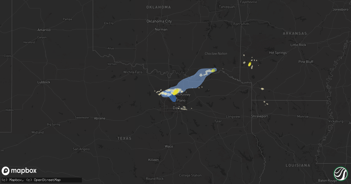 Hail map on September 5, 2025