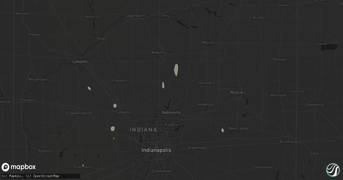 Hail map in Atlanta, IN on September 5, 2026