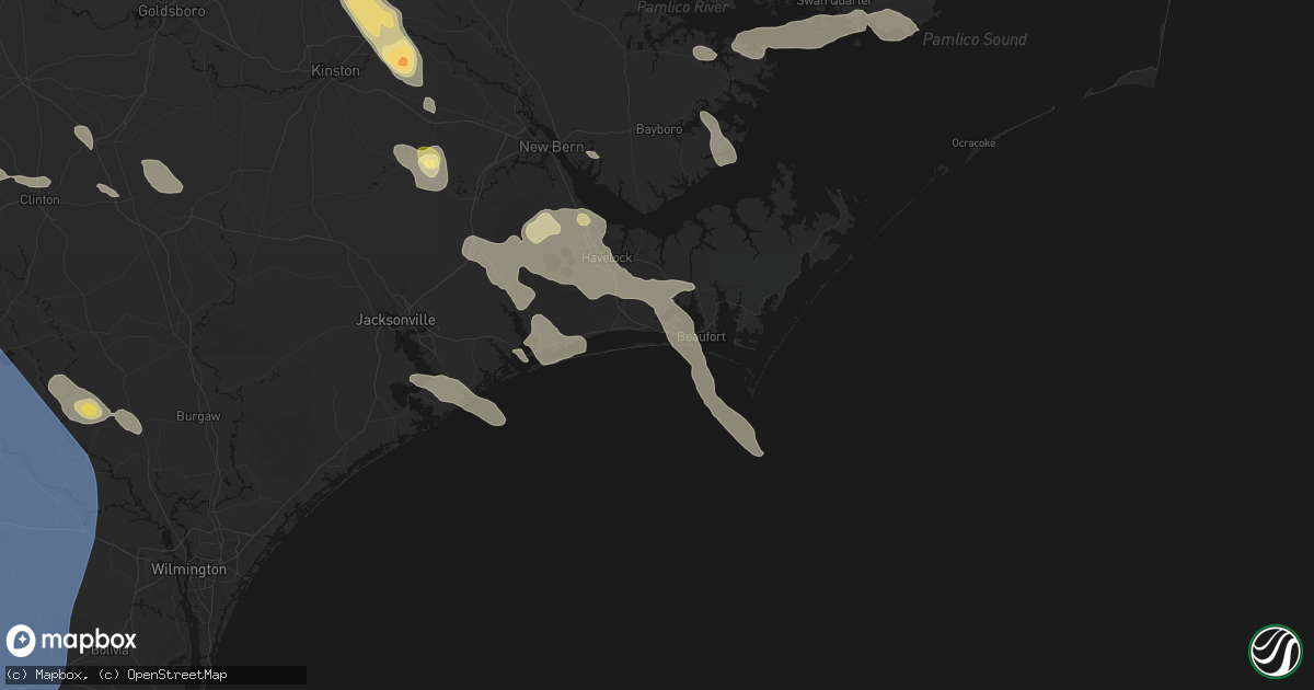 Hail map in Atlantic Beach, NC on September 5, 2026