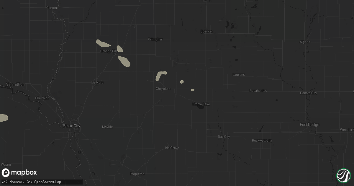 Hail map in Aurelia, IA on September 5, 2026